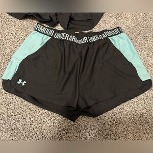 Under Armour Women's Gray and Blue Shorts
